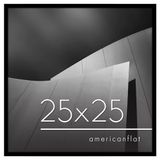 Americanflat Siyah 25x25 Resim Çerçevesi - Parlak Pleksiglaslı İnce Kenarlıklı Fotoğraf Çerçevesi - Duvar Ekranı için Asma Donanımlı Kare Resim Çerçevesi