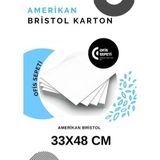 Amerikan Bristol Karton 350 Gr 33x48 Cm 100 Adet