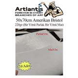 Amerikan Bristol Karton 50X70 Cm 10 Adet 220 Gr Bir Tarafi Parlak Bir Tarafi Mat Kagit Biristol Karton