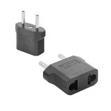 Amerikan Fiş Çevirici Adaptör | Us To Eu Tr Priz Dönüştürücü | 10A 250V Güvenli Bağlantı | Siyah Seyahat Adaptörü | Laptop, Telefon Şar
