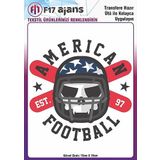 Amerikan Futbol Ütü ile Yapışan Tekstil DTF Baskı