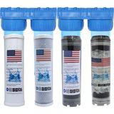 Amerikan Malı Daire ve Bina Girişi 4 Aşamalı Su Yumuşatma Cihazı (Kapaklı Spun-Blok-Gac Plus-Silifoz)
