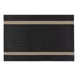 Amerikan Servis Pvc 35X45 Cm - Siyah Balıksırtı Bej Şeritli