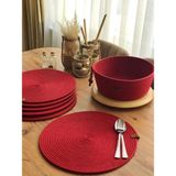 Amerikan Servis Supla Takımı Amerikan Servis - Kırmızı - 35 x 35 cm
