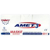 Amet 3 Katlı Beyaz Cerrahi Maske Telli 50'li (ÜTS Kayıtlı)