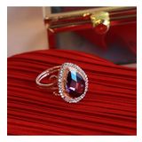 Ametis Taşlı Damla Prenses Model Rose Gold Kaplama Gümüş Yüzük