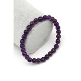 Ametist Doğal Taş Bileklik 6 Mm Fasetli Küre Kesim - Blk-2369