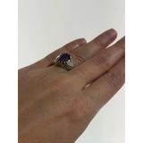 Ametist Taşlı 925 Ayar Gümüş Yüzük 9,15 Gram