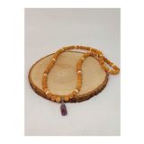 Ametist Taşlı Rudraksha Tohum Kolye Dolama Bileklik 8mm 49718