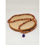 Ametist Taşlı Rudraksha Tohum Kolye Dolama Bileklik 8mm 49722