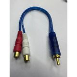 Amfi Kablosu Ses Sistemi Kablosu Rca Erkek 2x Rca Dişi Kablo 2 Rca Dişi Rca Erkek Kablo 25 cm