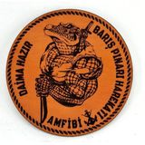 AMFİBİ Barış Pınarı Deri PEÇ - Arma - Askeri Patch