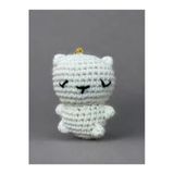 Amigurumi Anahtarlık 7-8 Cm – El Yapımı Örgü Hediyelik Çanta Süsü Beyaz