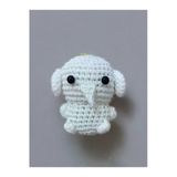 Amigurumi Anahtarlık 7-8 Cm Sevimli El Örgüsü Hediyelik Anahtar Ve Çanta Aksesuarı Beyaz