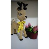 Amigurumi El İşi Doğal Oyuncak Yılbaşı Geyiği Puzzy
