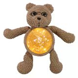 Amigurumi Kahve Gözlüklü Ayıcık Gece Lambası Pilli Aksesuar Oyuncak
