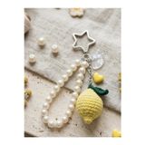 Amigurumi Limon Çanta Aksesuarı Ve İncili Yıldız Anahtarlık