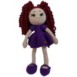 Amigurumi Organik Oyuncak-Uyku Arkadaşı -Örme Mor Bebek