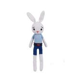Amigurumi Organik Oyuncak-Uyku Arkadaşı Tavşan-Örme Mavi Tavşan