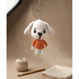 Amigurumi Örgü Köpek Anahtarlık - El Emeği Sevimli Oyuncak Karakter