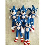 Amigurumi Sonic Boom Süper Sonic Mavi Kirpi Çizgi Karakter Hediyelik Oyuncak