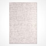 Amirah Krem Çizgili Modern Geometrik Etnik Desenli Boho Makinada Yıkanabilir Hafif Hav Toz Vermez Leke Tutmaz Kaymaz Taban Dijital Makine Baskı Halı Oturma Odası Salon Yolluk Koridor Mutfak Halısı