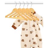 AMKUFO Bebek askıları 10 paket çocuk askıları, 12.75 inç ahşap bebek askıları-için-çocuklar, pantolon Bar ve omuz çentikleri ile ahşap çocuk askıları, doğal elbise askıları katı ve dayanıklı