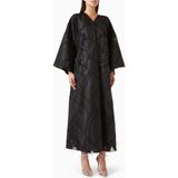 Ammaniyas Işıltılı Payet ve Boncuk Süslemeli Organza Abaya Şıklığı ve Rahatlığı Bir Arada Sunuyor - Siyah - 52