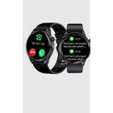 Amoled Ekranlı – 3 Kordonlu, Kalp Atış & Uyku Takipli Akıllı Saat - 35 - 48 mm - Siyah