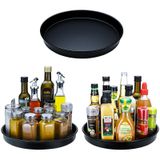 Amolliar Lazy Susan Organizatör, Dolap, Mutfak, Buzdolabı, Kiler Depolama, Vanity, Banyo, Baharat Düzenleyici için Baharat Rafı, Çiftlik Evi Dekoru, 25,4 cm 3'lü Paket Beyaz