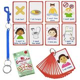 Amonev Special Needs My Communication Cards for Special Ed, Speech Delay Non-Sözel Çocuklar ve Yetişkinler için Otizmli 27 Flash Kart Görsel yardım veya ıstaka kartları için