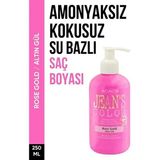 Amonyaksız Altın Gül Renkli Saç Boyası 250 ml Kokusuz Su Bazlı Etkili Rose Gold Renk