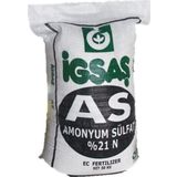 Amonyüm Sulfat %21 As Azotlu Kükürtlü Bahçe Bitki Geliştiren Kristal Şeker Çim Gübresi 50 Kg
