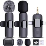 AMOOX iPhone Kamera Canlı Akış için Kablosuz Yaka Mikrofon, Vloglama, Kablosuz Çok Yönlü Klipsli Mikrofon, Röportaj Video Podcast Vlog YouTube için Tak Çalıştır Mikrofon