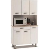 Amor Çok Amaçlı Dolap-Mikrodalga-Erzak-Airfryer-Mutfak-Kiler Dolabı-Kahve KÖŞESI-BEYAZ-120 cm