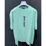 Amor Man Palm Angels Sırt Göğüs Baskılı Bol Kesim Pamuk Oversize Erkek Tşört - Mint