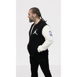 Amor Woman Kolej Yaka 4 Iplik Kalın Içi Komple Pamuk Tam Kışlık Erkek Sweatshirt-Mont - Siyah - Beyaz