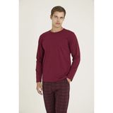 Amora Fancy Clothing Kocabey 9273 Erkek O Yaka Pijama Takımı - Mürdüm - S