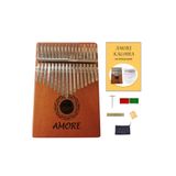 AMORE 17 Tuşlu Maun Kalimba-parmak Piyano-türkçe Kullanım Klavuzu-120 Popüler Şarkı Notası-komple Set
