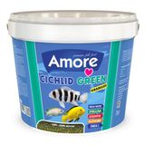 Amore Cichlid Green Granules 3 kg Malawi Amerikan Tanganyika Ciklet Bitkisel Kova Balık Yemi