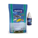 Amore Cichlid Green Granules 860Gr Easy-Doypack Green Algae Spirulina Akvaryum Balık Yemi Ve Contra Blue