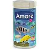 Amore Cichlid Green Granules Malawi Amerikan Tanganyika Ciklet Bitkisel 250ML Balık Yemi
