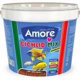 Amore Cichlid Mix Granules 3 kg Malawi Amerikan Tanganyika Ciklet Protein Spirulina Kova Balık Yemi