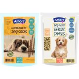 Amore Diş Sağlığı Ağız Kokusu Mini-Dental Atıştırmalık Köpek Ödülü, 16LI Chicken-Meat Sticks
