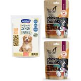 Amore Diş Sağlığı Ağız Kokusu Mini-Dental Atıştırmalık Köpek Ödülü, 2 x Tavuk Etli Taneli Snacks