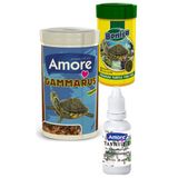 Amore Gammarus Kaplumbaga Yemi 1Lt, 250Ml Turtle Sticks Bonisa, Multivitamin