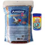 Amore Goldy Mix %37 High Protein 250 Gr Granul Japon Yemi Refill Pack Ve 100 Ml Lotus Gold Red Balik Yemi