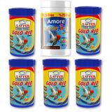 Amore Goldy Mix %37 Protein Japon Baligi Yemi 125Ml, Lotus Gold Red 5X100ml Kutu