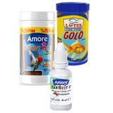 Amore Goldy Mix Granules Ve Gold Naturel 125Ml + 100Ml Japon Balik Yemi Ve Vitamini