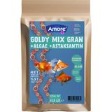 Amore Goldy Mix Japon Balık Yemi 438GR %37 Protein Granules Doğal Spirulina Vitamin ve Omega3